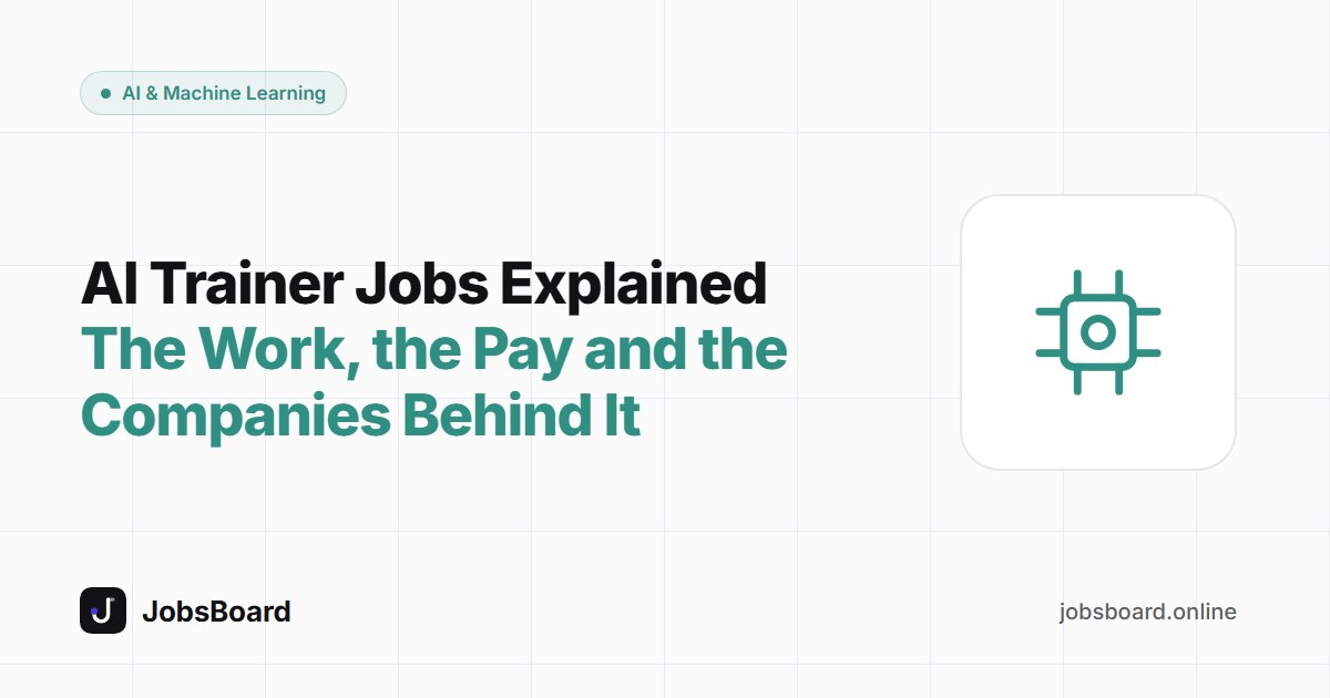 AI Trainer Jobs Explained: The Work, the Pay and the Companies Behind It