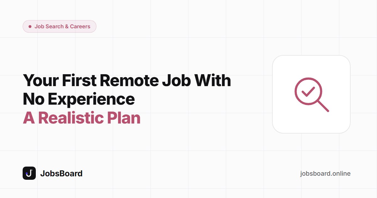 Your First Remote Job With No Experience: A Realistic Plan