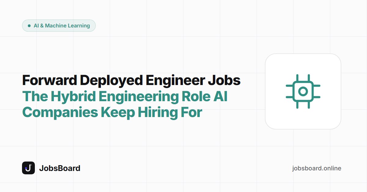 Forward Deployed Engineer Jobs: The Hybrid Engineering Role AI Companies Keep Hiring For