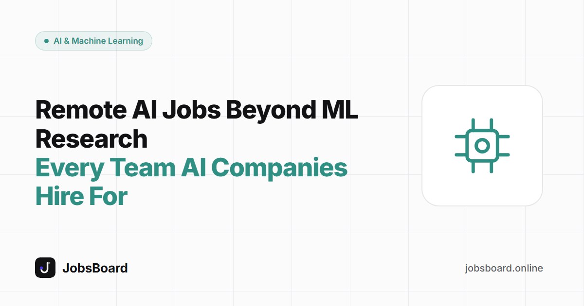 Remote AI Jobs Beyond ML Research: Every Team AI Companies Hire For
